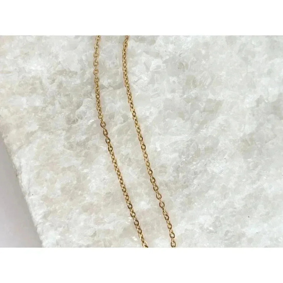 Gold Toned Ornamental Cross Pendant Necklace - 14" - Picture 3 of 8